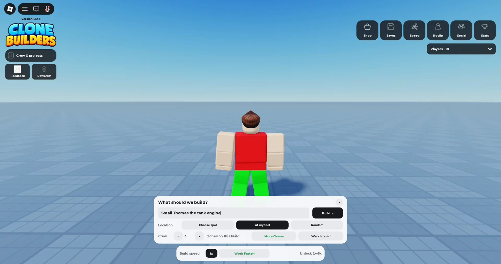 Inputting build prompt