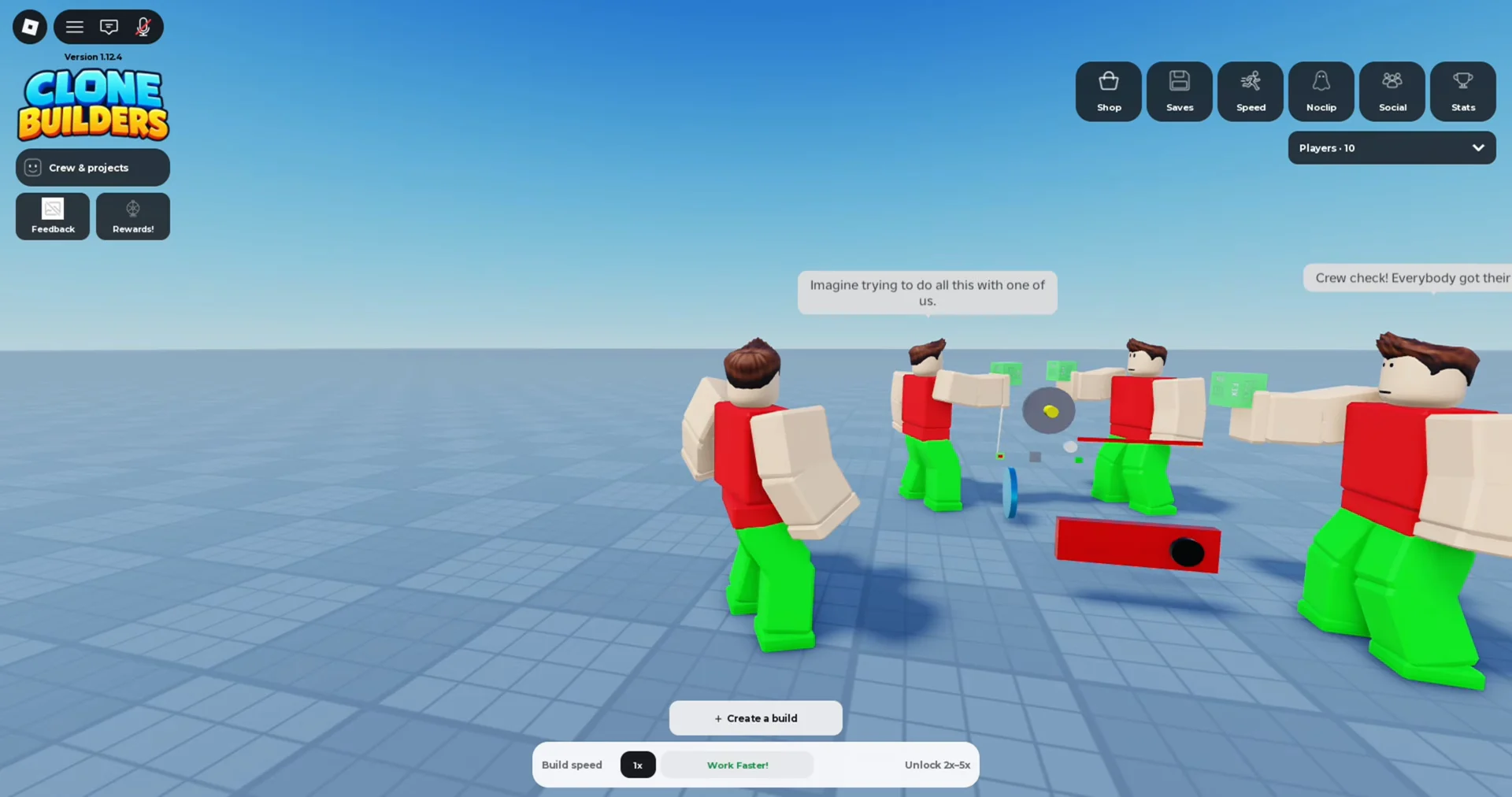 Clones spawning and beginning construction