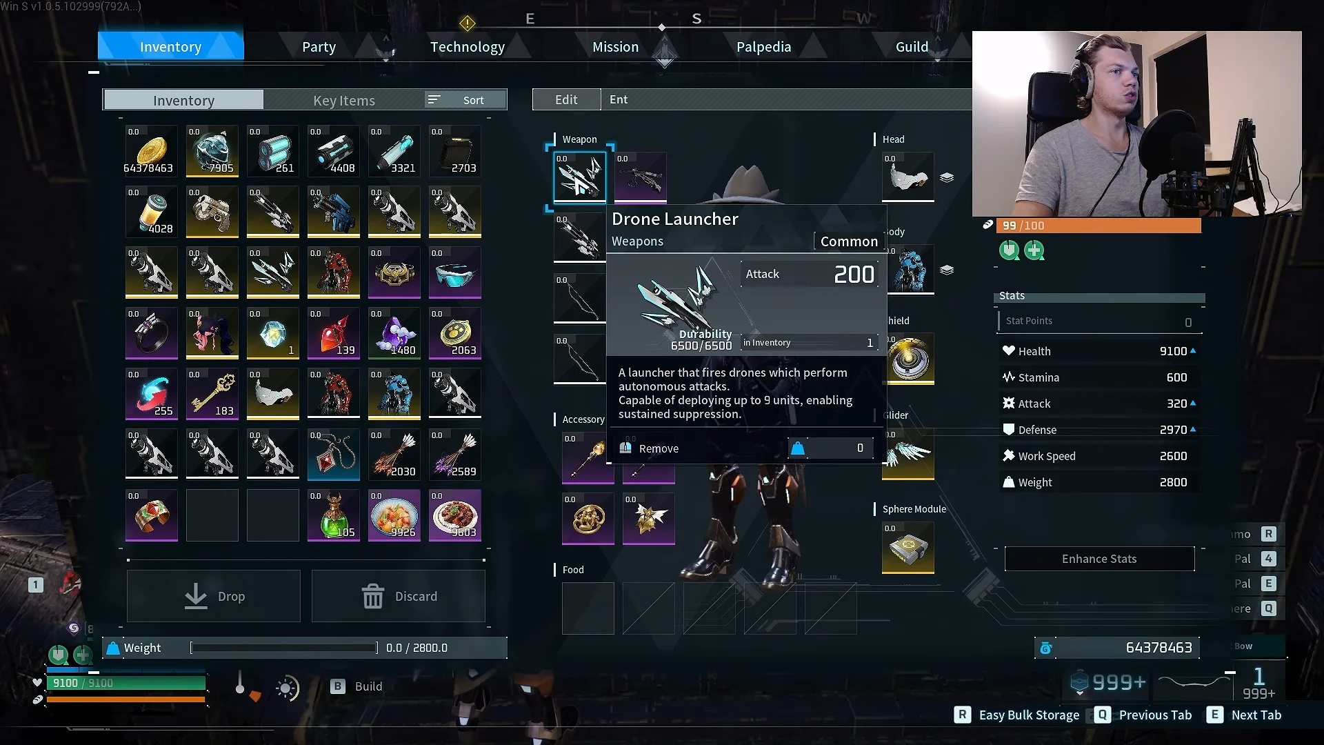 Weapons setup