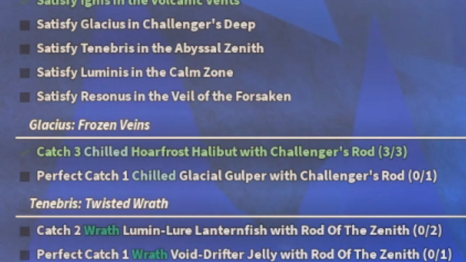 Quest Objective Checklist