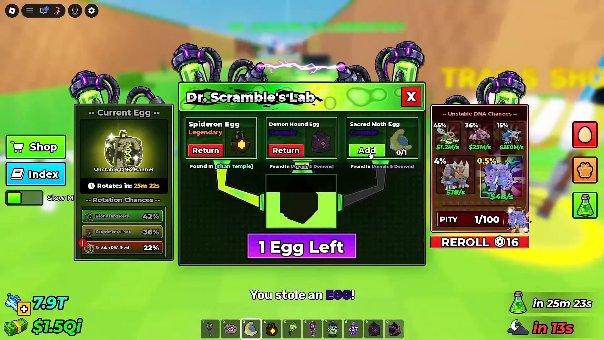 Depositing Eggs & Creating First Unstable Egg