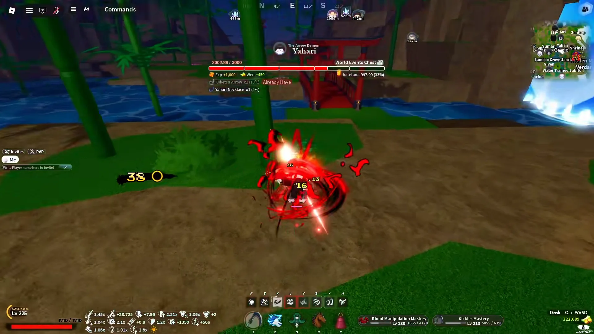 Fighting Yahari (Arrow Boss)