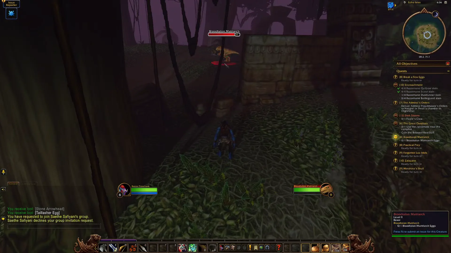 Locating the Bloodtalon Matriarch
