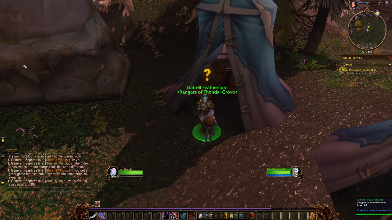 Completing quest