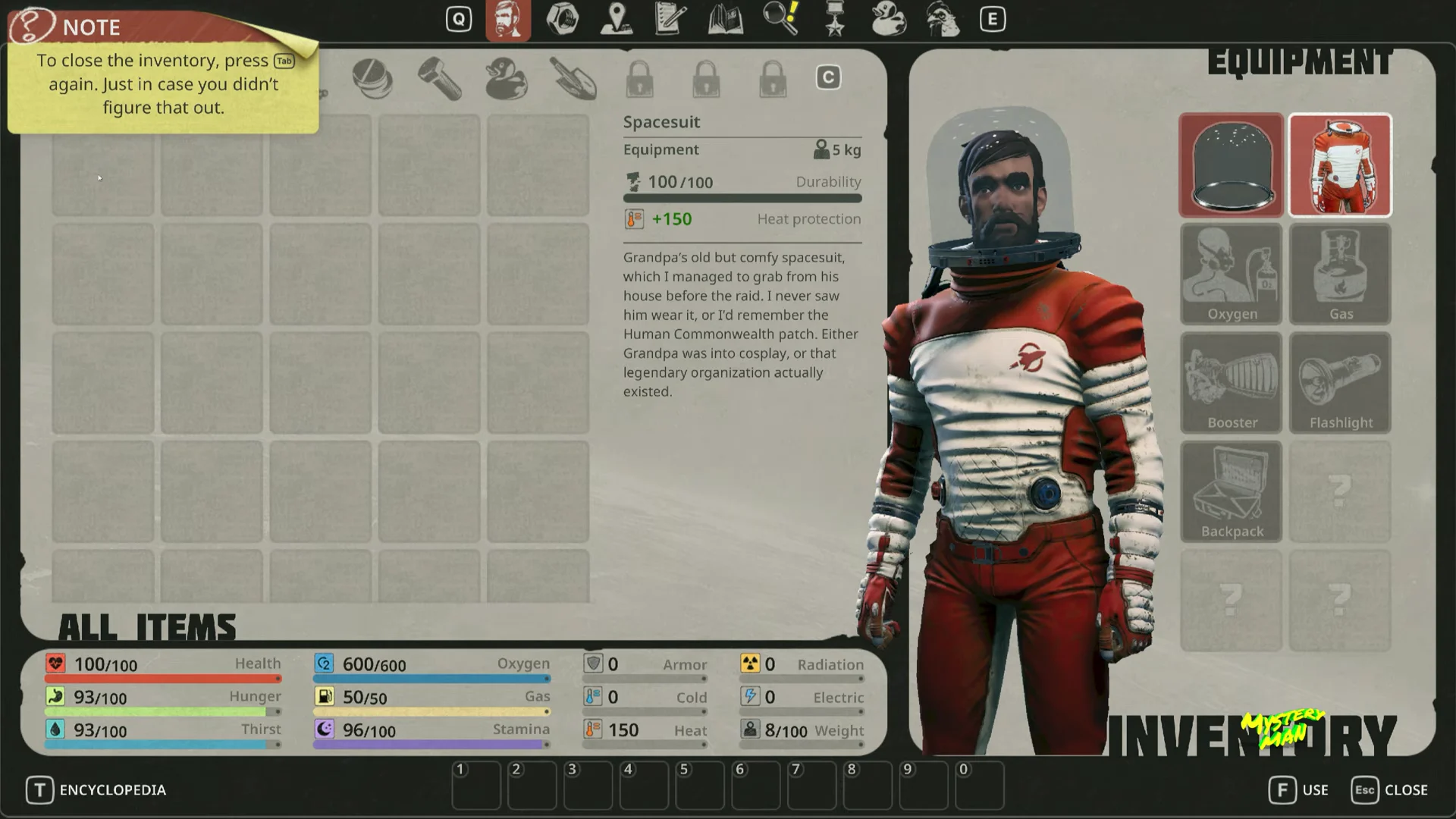 Equip Gear in Inventory