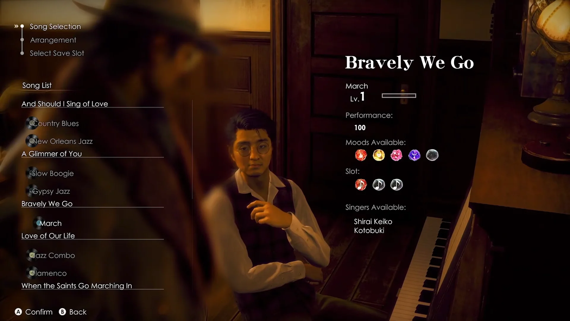 Song Selection Menu
