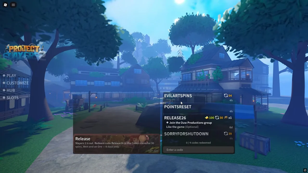 Main Menu and Game Launch
