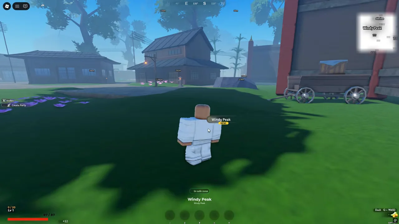Spawning into Windy Peak