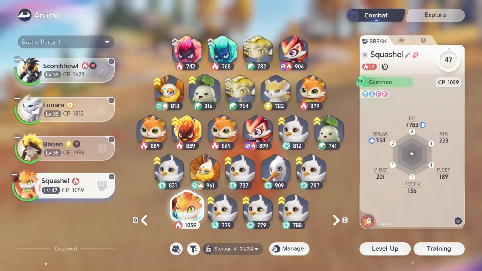 Party Screen