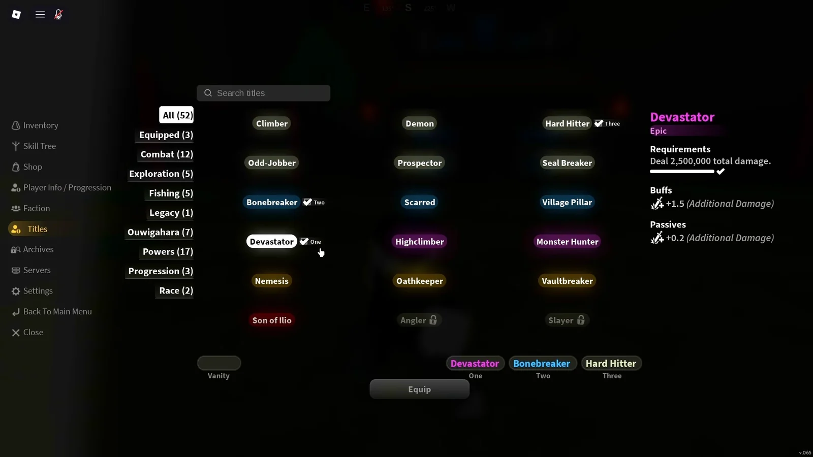Damage Titles & Mechanics
