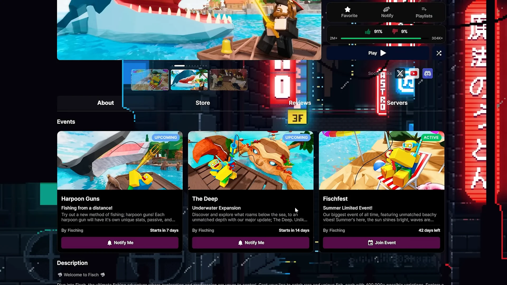 Updated In-Game Events Tab