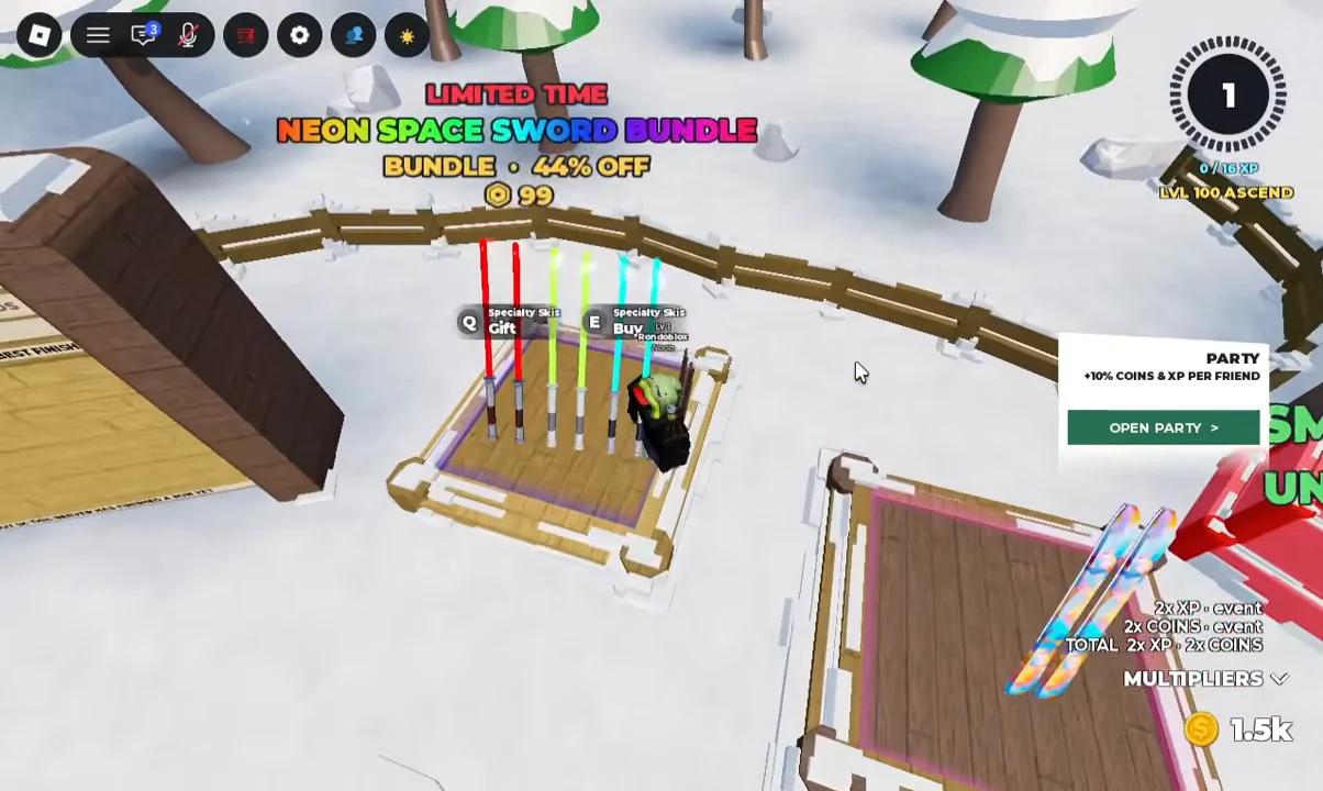 Skin purchase and gifting stands