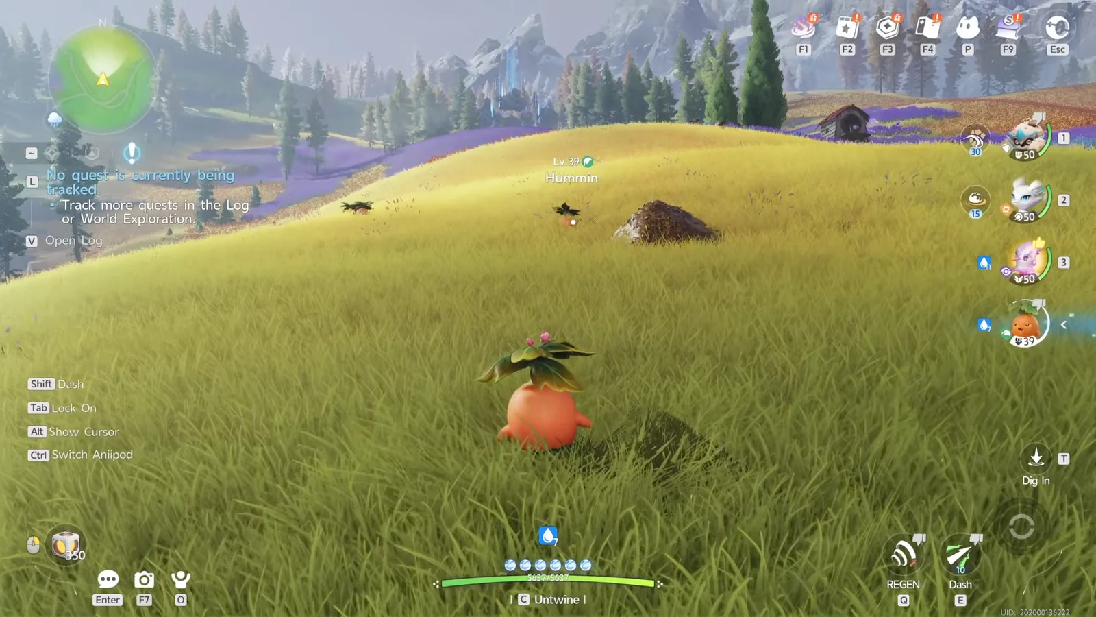 Approaching Hummin in Field