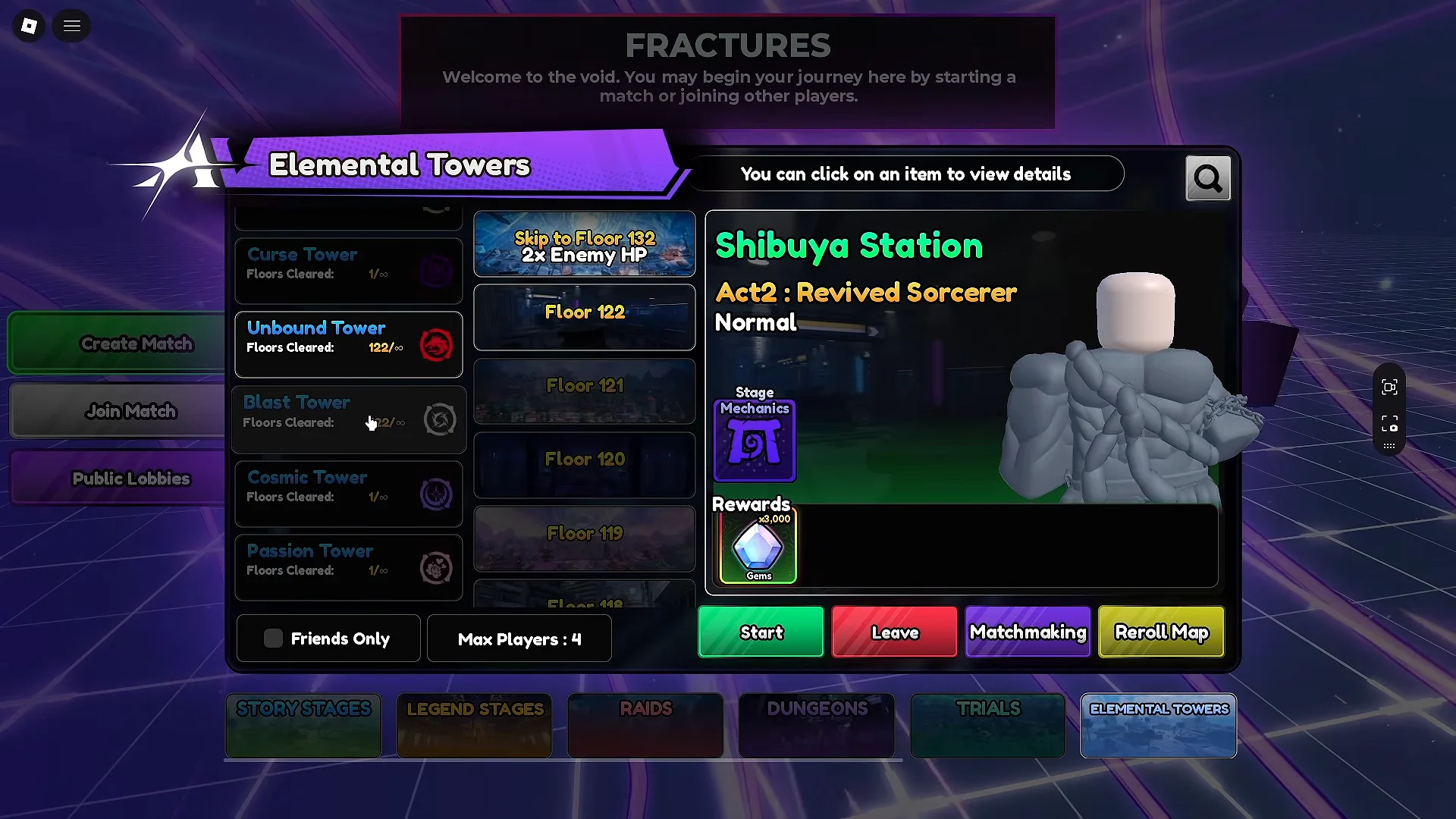 Elemental Towers Progress Screen