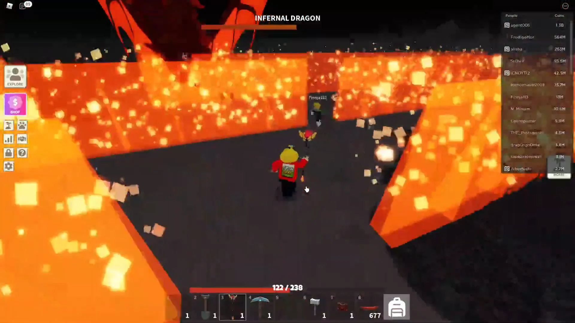 Infernal Dragon Boss Fight