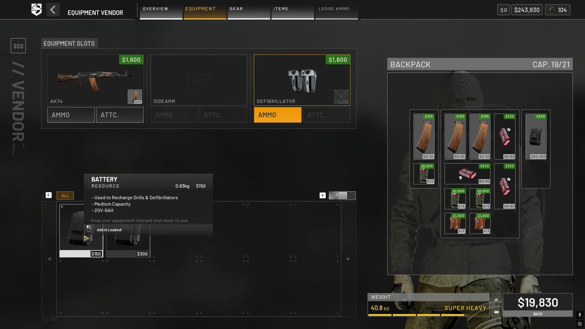 Vendor Loadout Build
