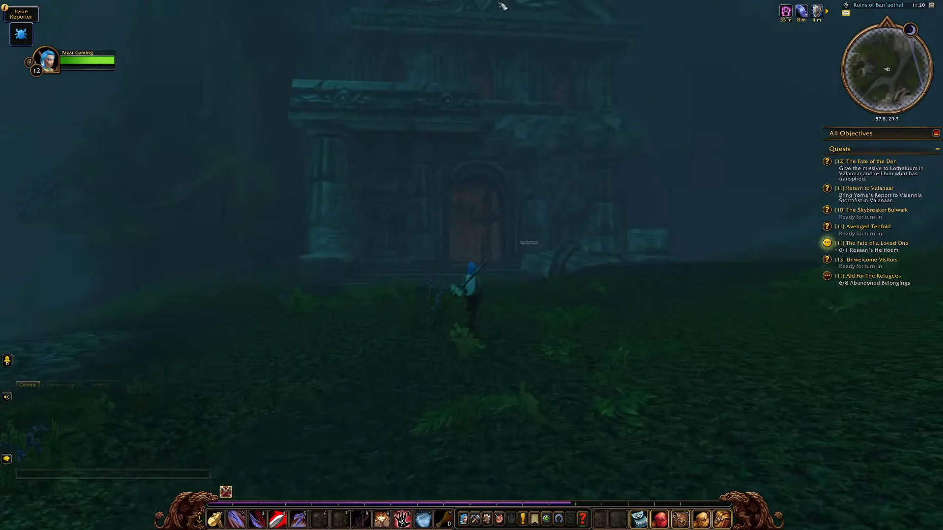 Approaching the stone structure