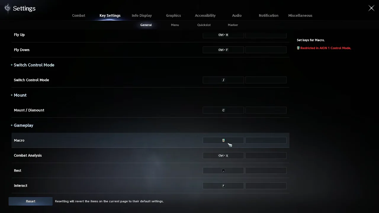 Macro hotkey setup