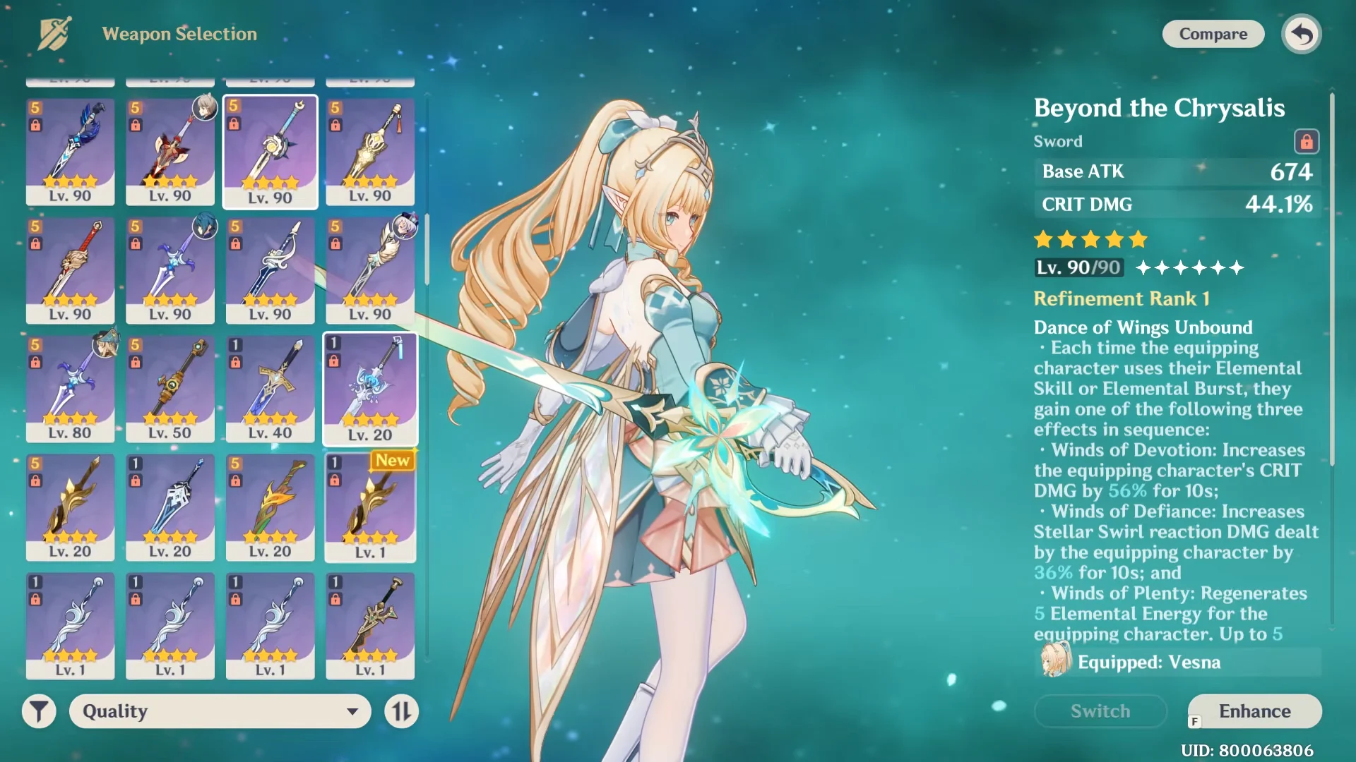 Weapon Selection & Enhancement