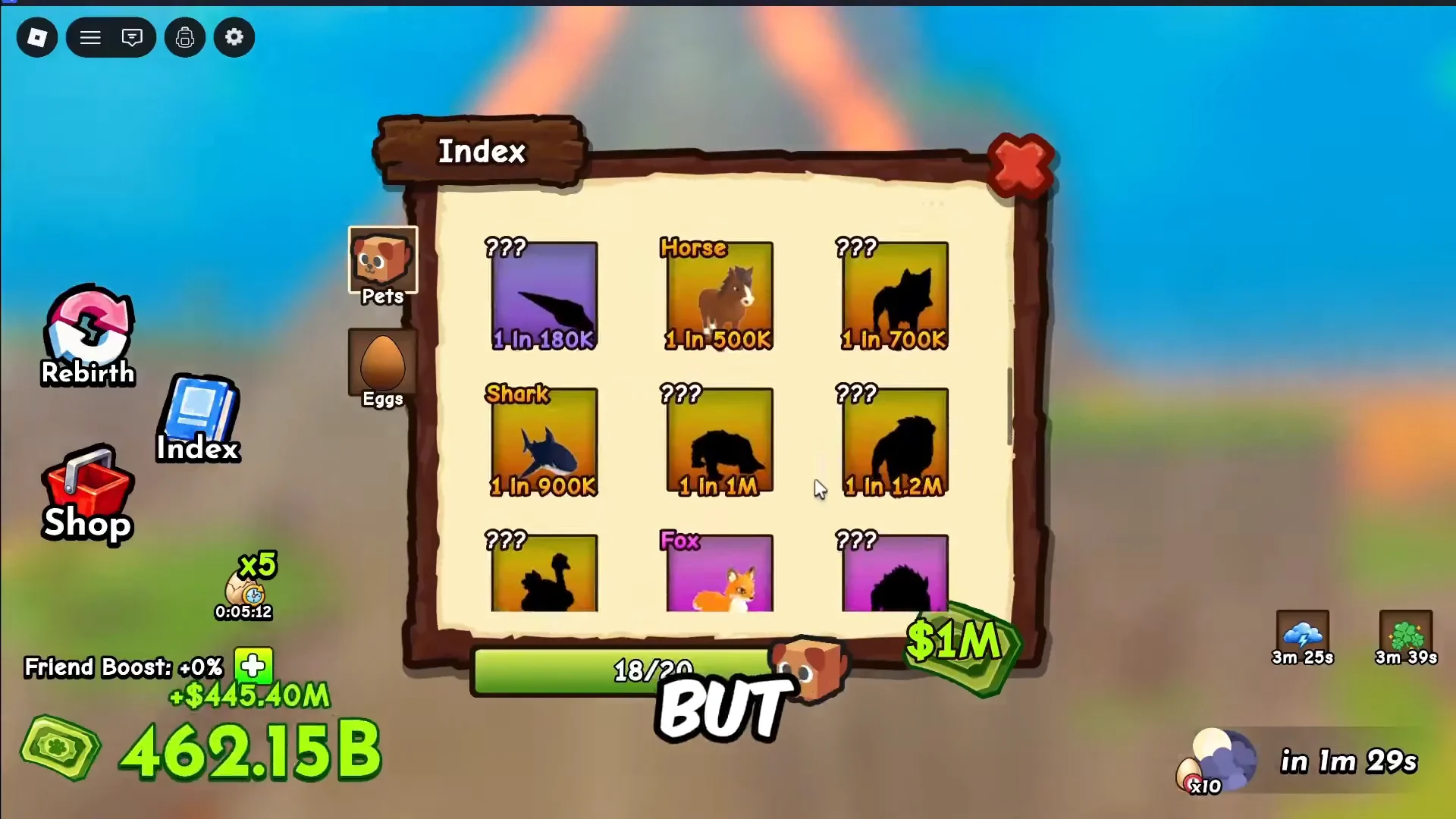 Pet Index and Flying Pet Requirement