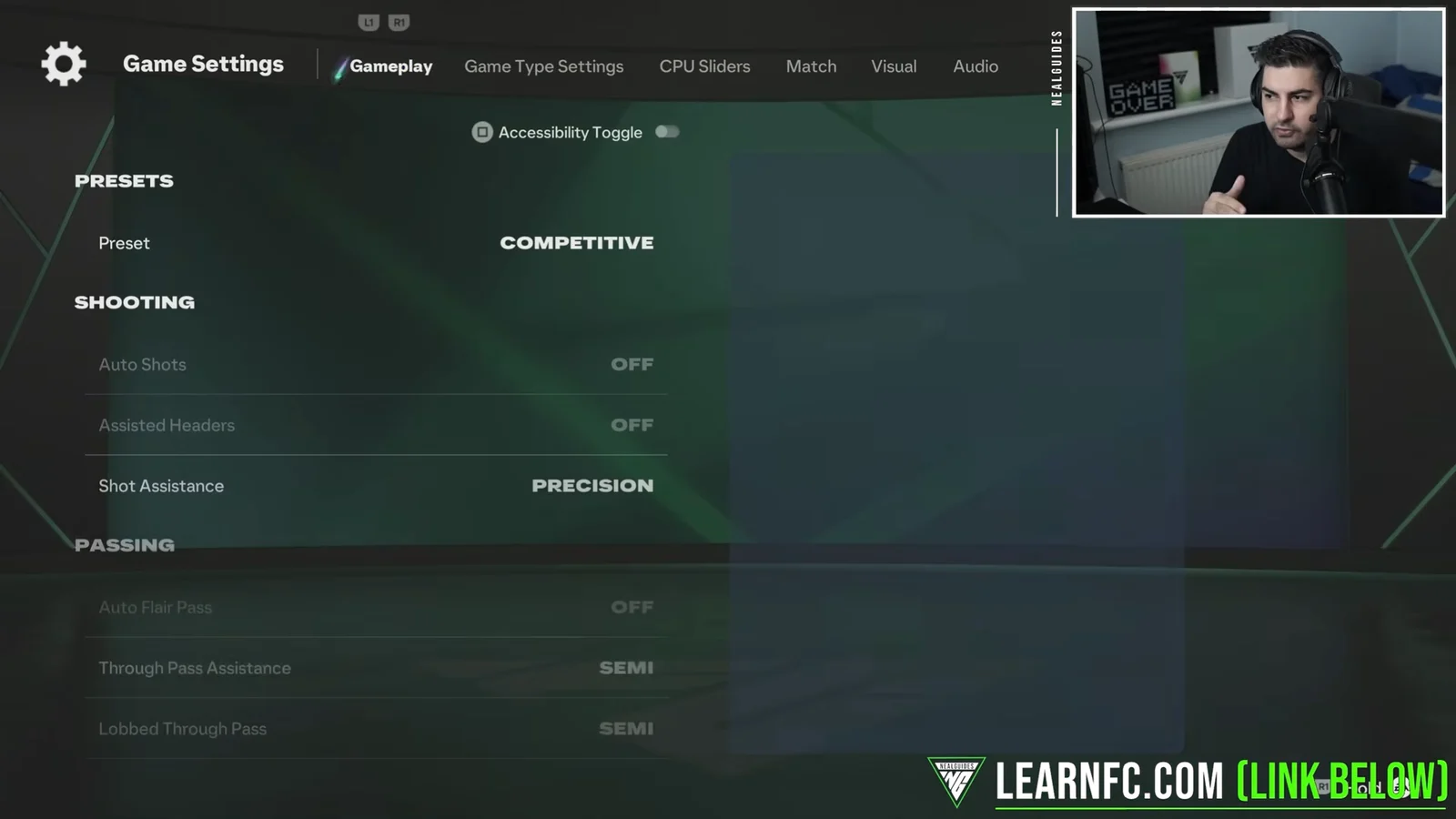 Resetting Game Settings Defaults