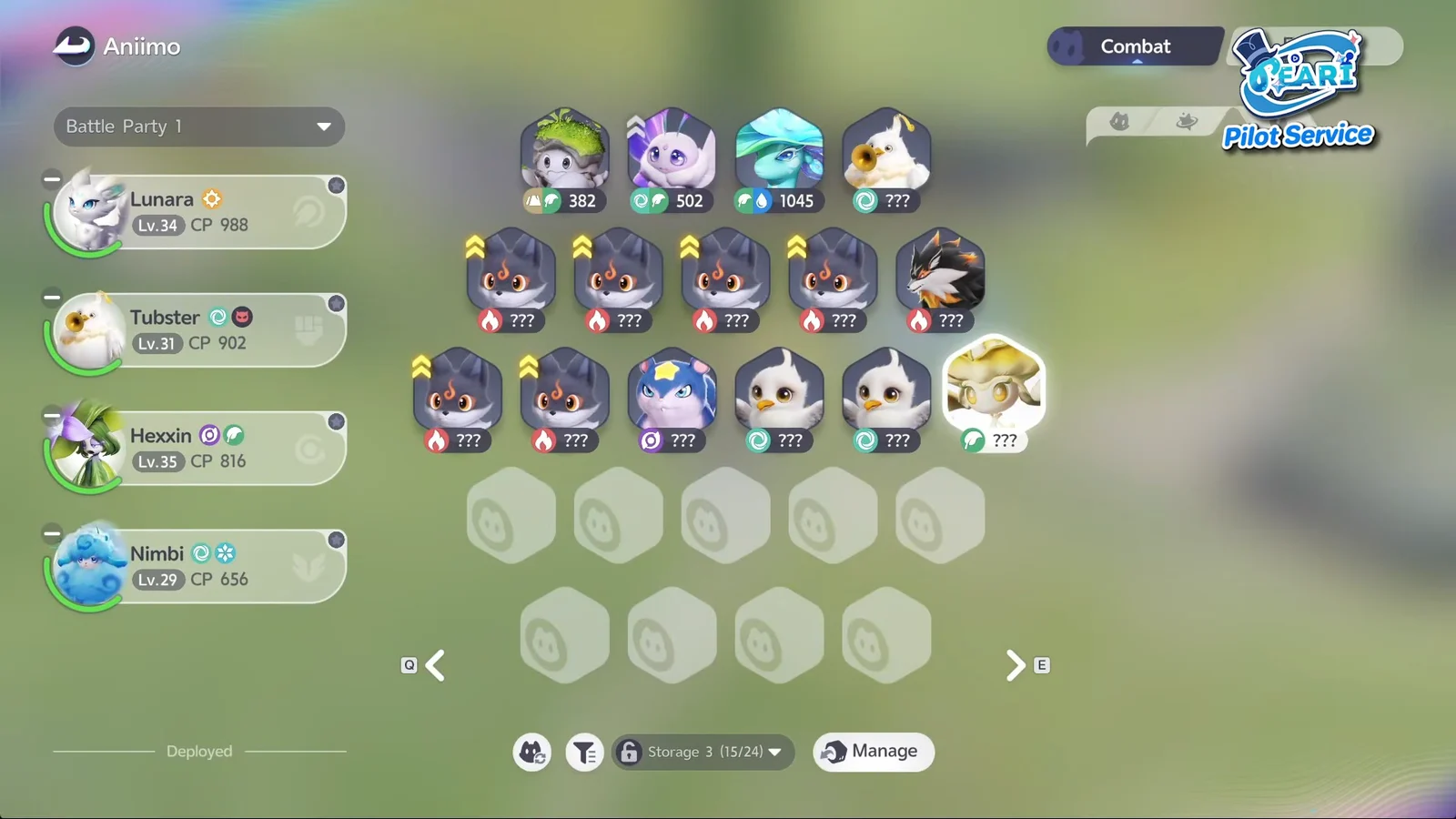 Aniimo Menu