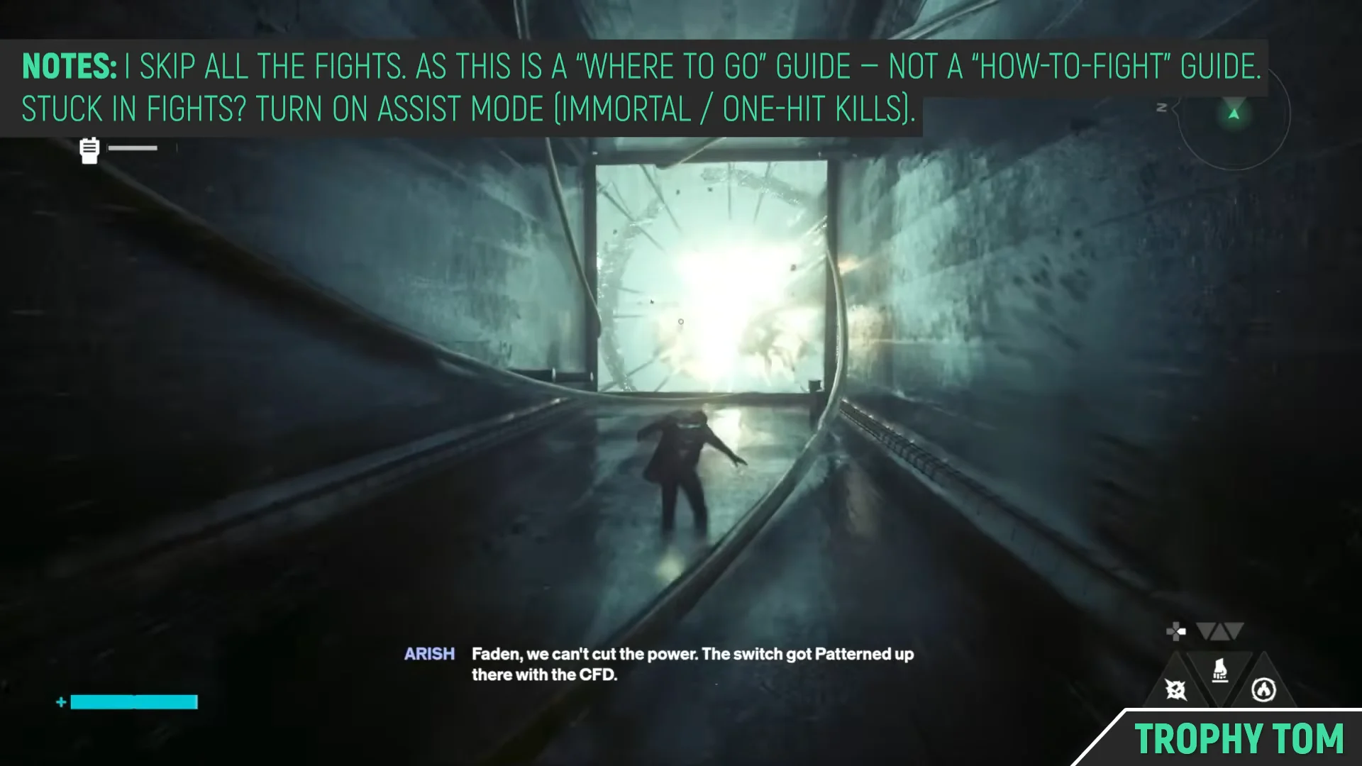 Running through the service tunnel