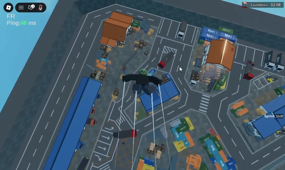 Parachuting into the arena
