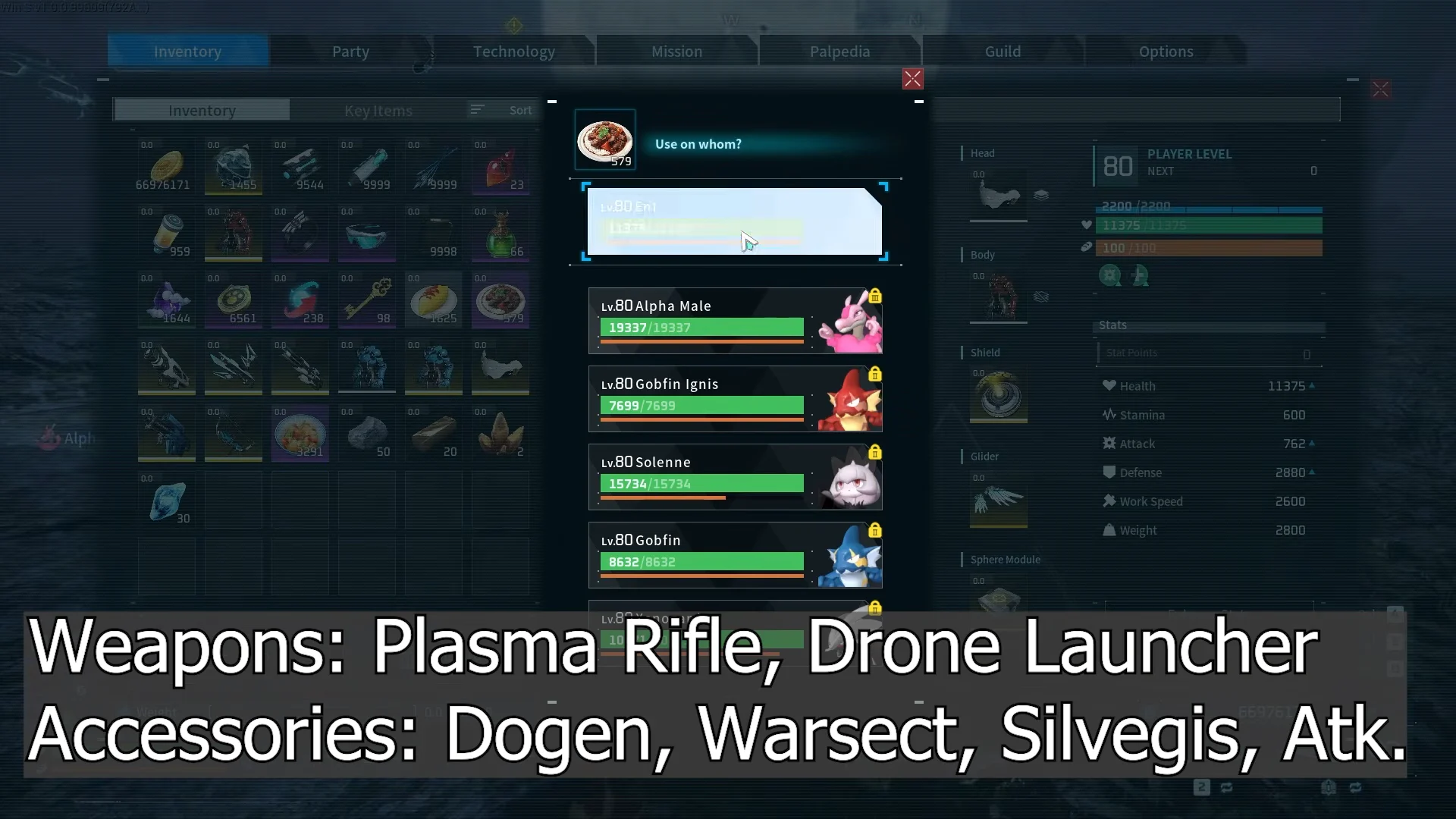 Equipment and Skill Overview