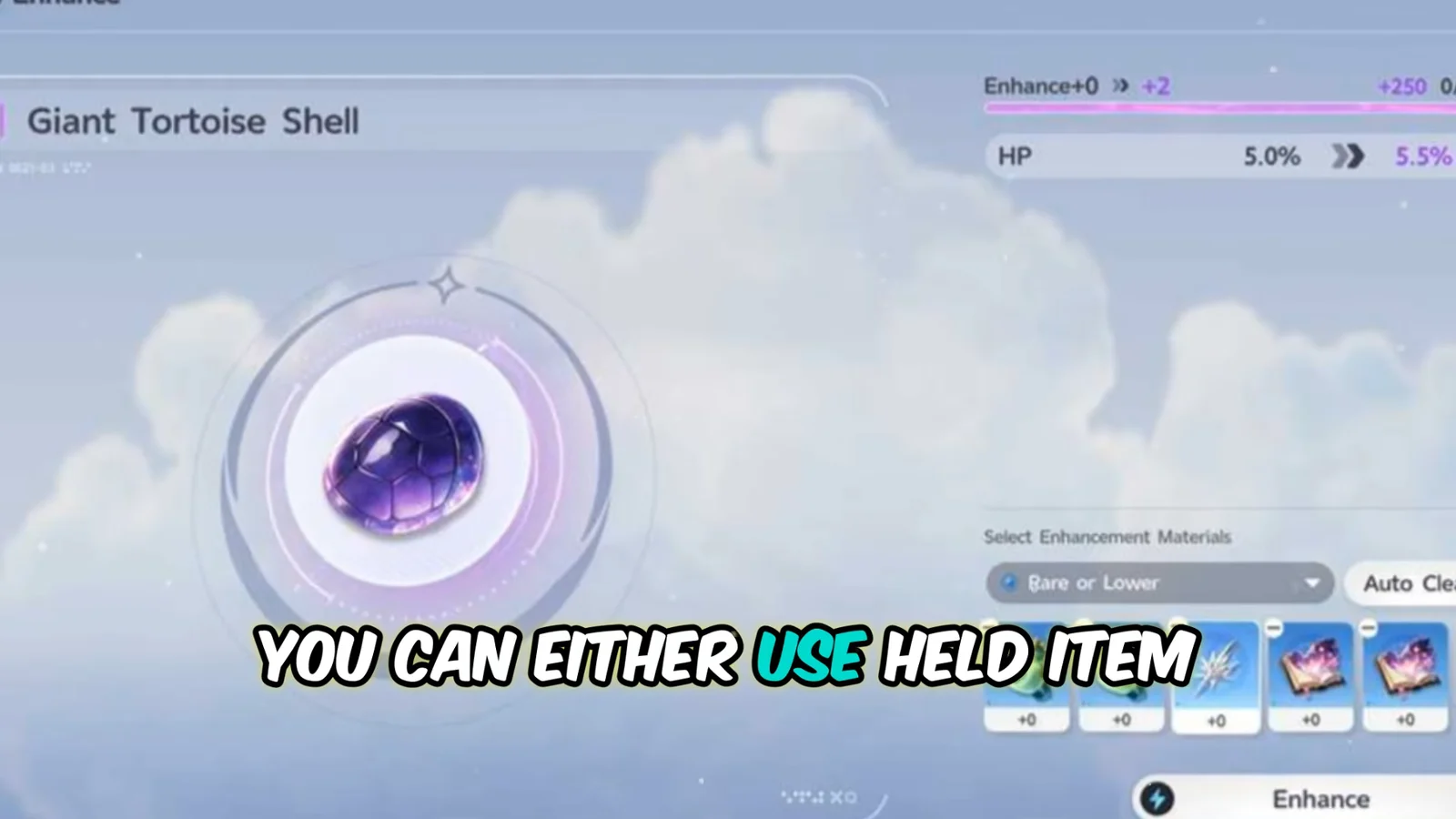 Upgrading and Enhancing Held Items