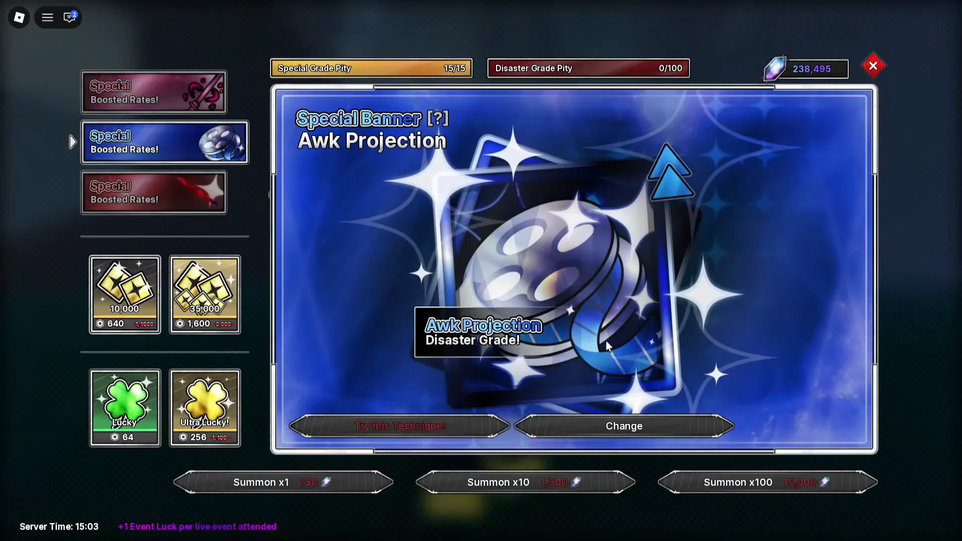 Summoning Awakened Projection
