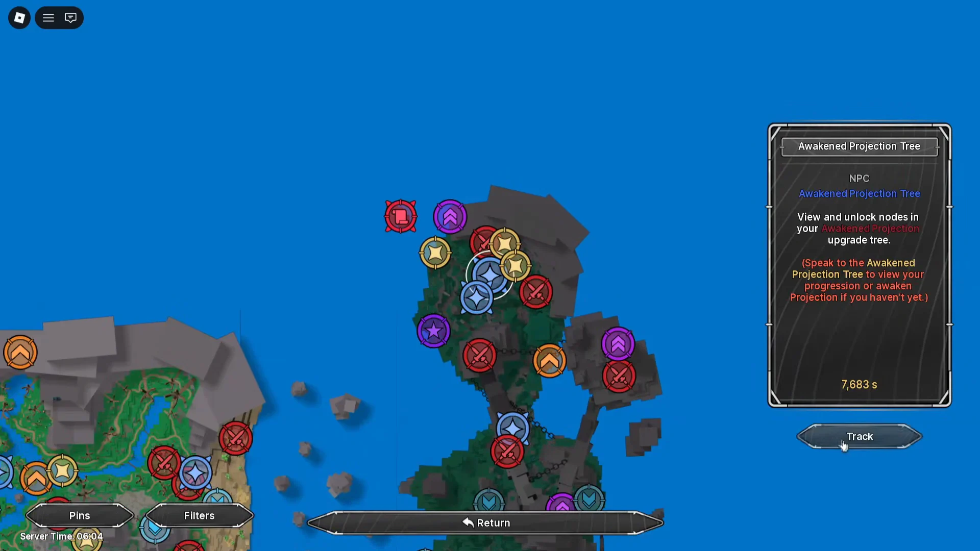 Locating Awakened Projection Tree