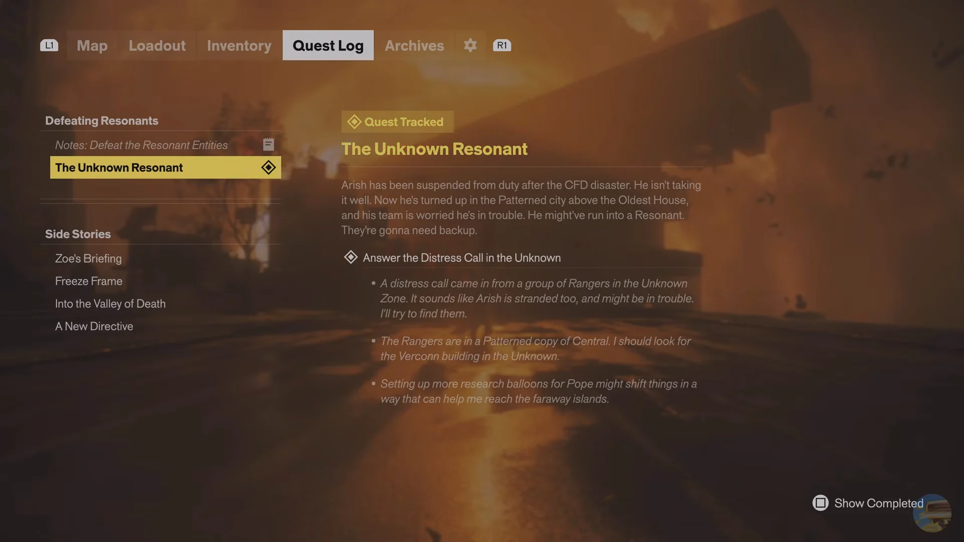 Quest Log & Map