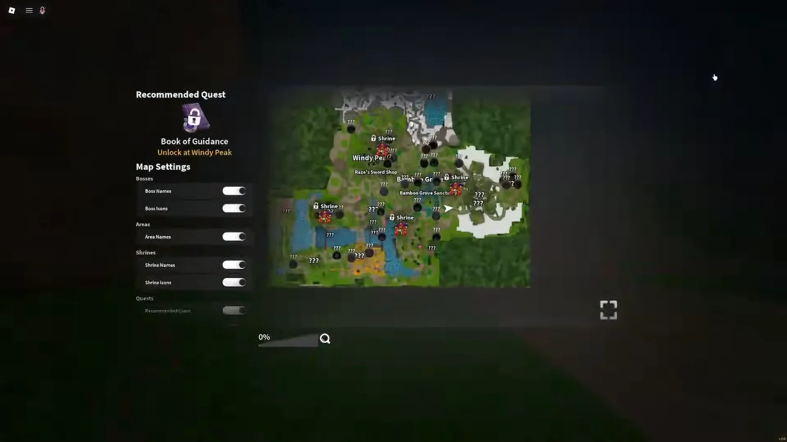 Menu and Map