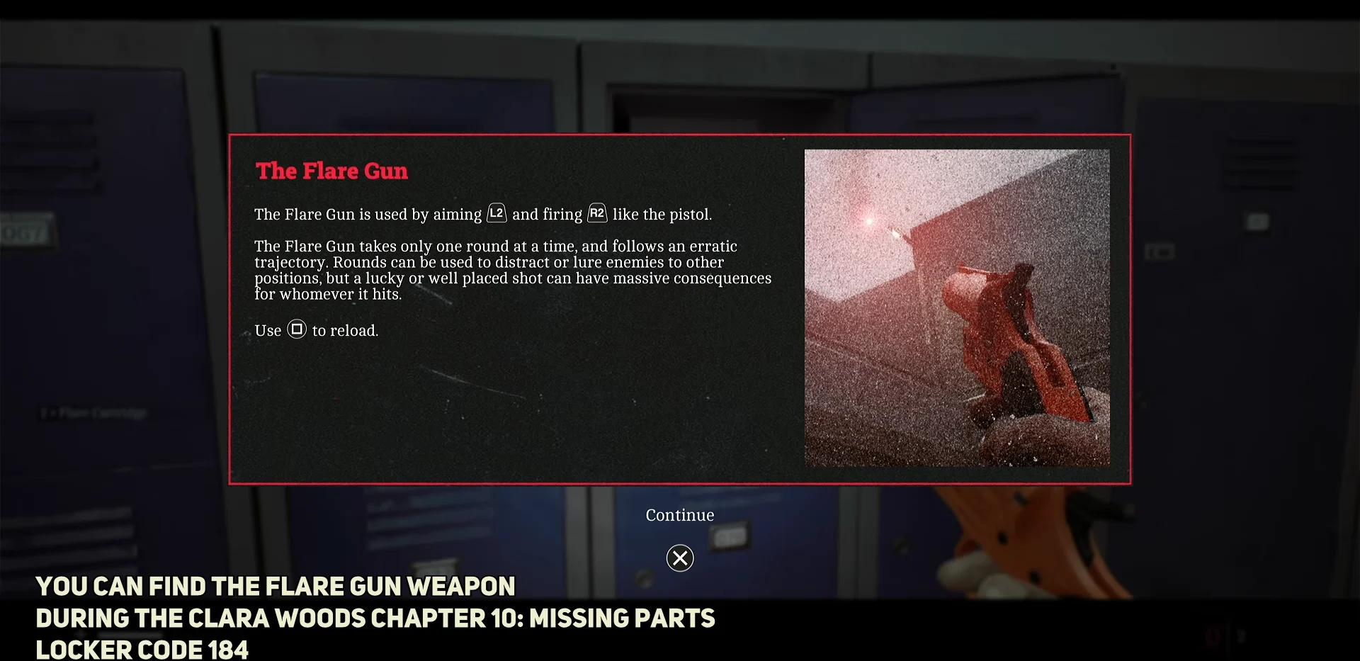 Collecting Flare Gun and ammo