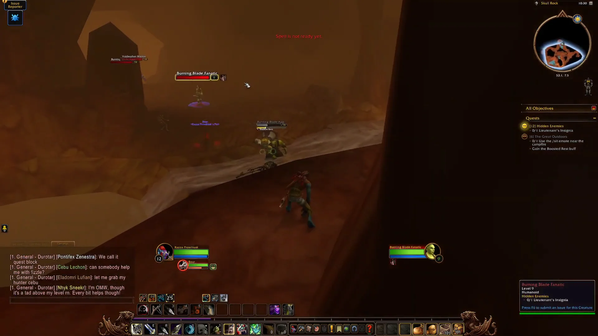 Fighting Burning Blade Cultists