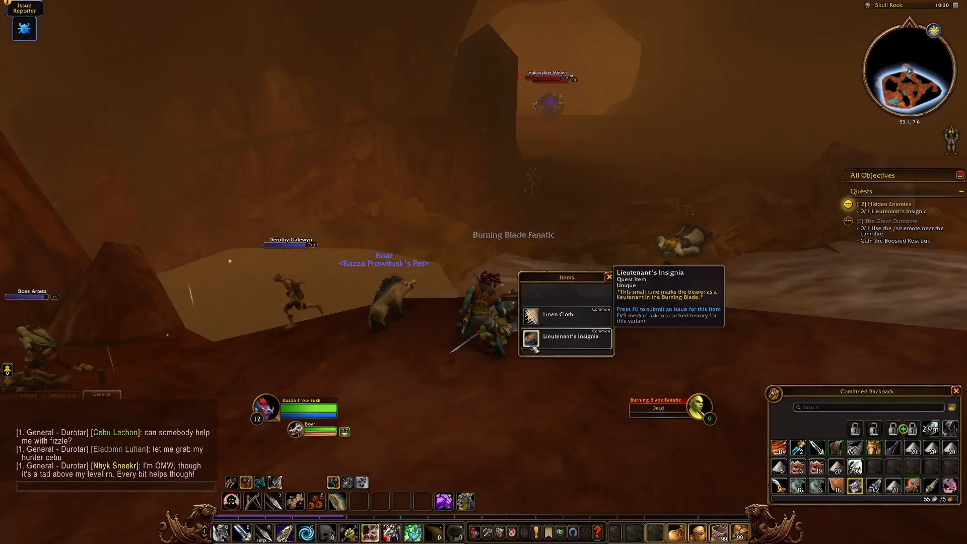 Looting the Lieutenant's Insignia