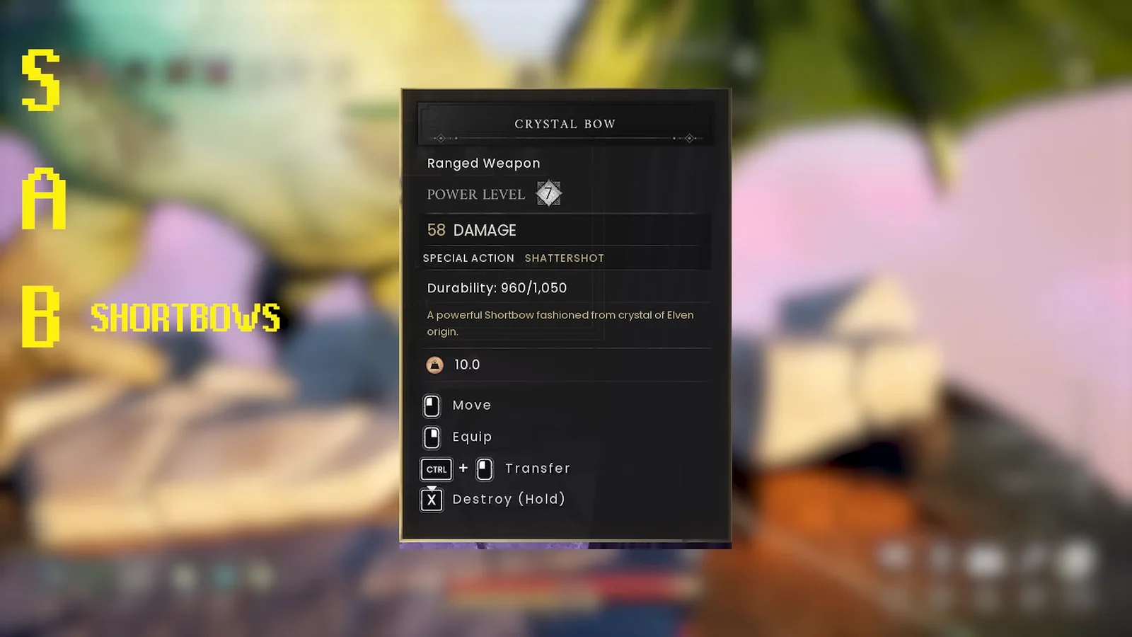 Ranged Weapons: Shortbows & Crossbows