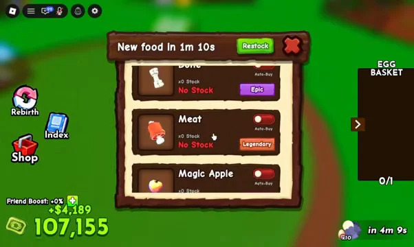 Restocking the Food stall