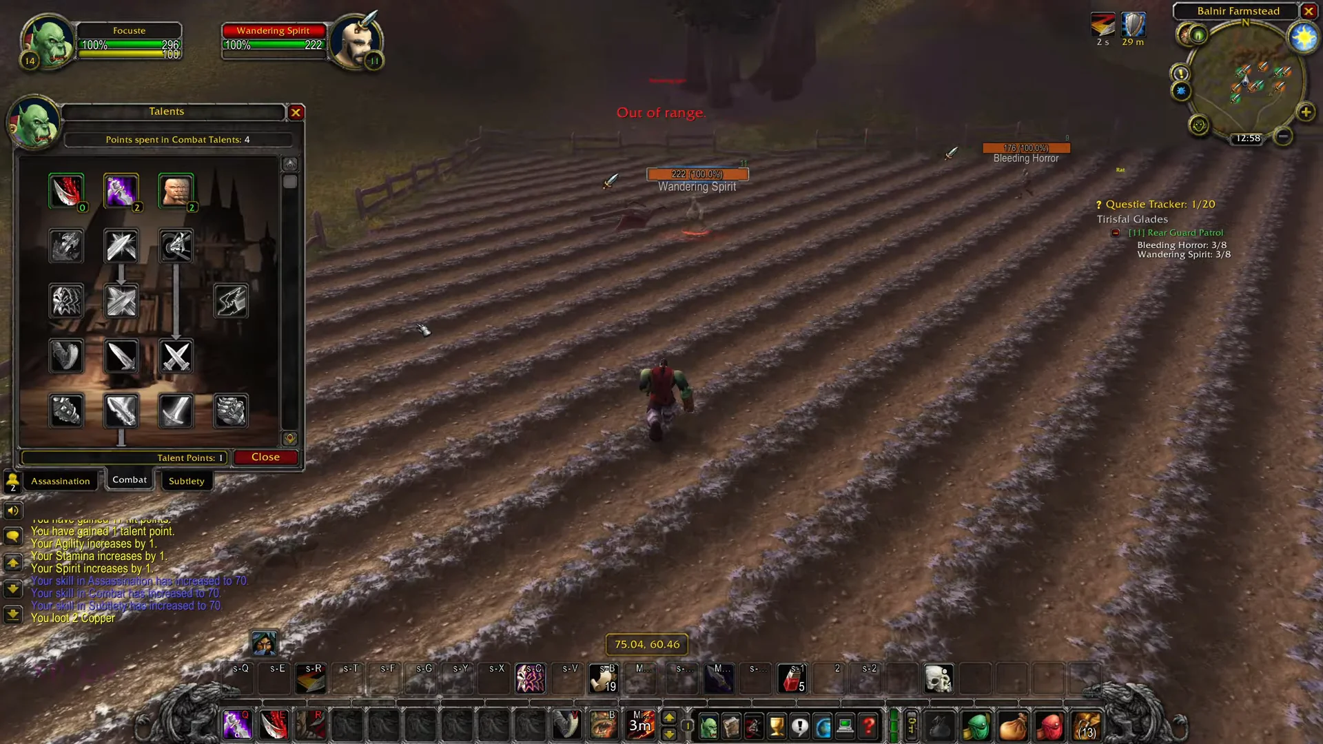 Slaying Third Bleeding Horror and Leveling Up