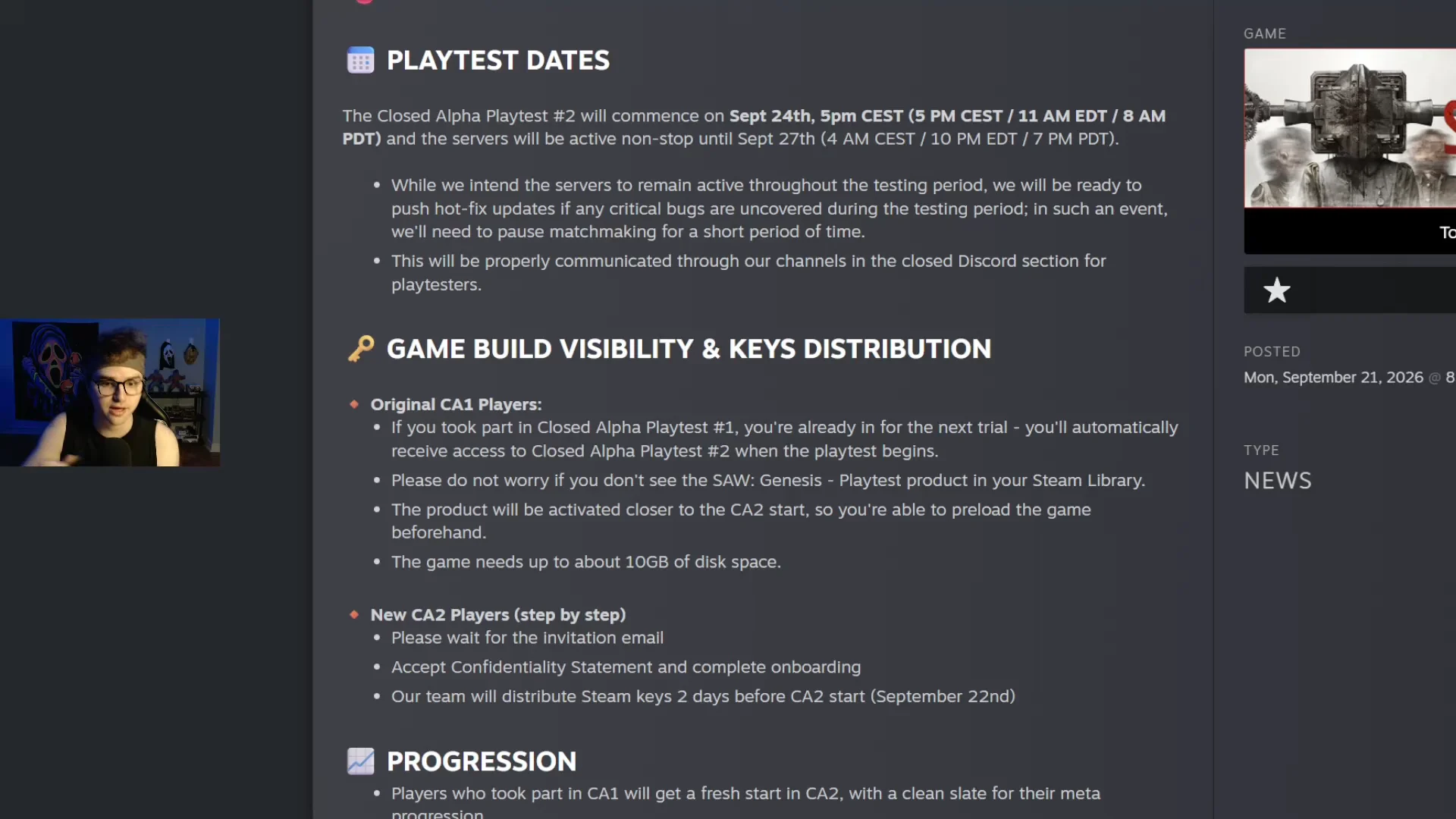 Game Build Visibility and Key Distribution