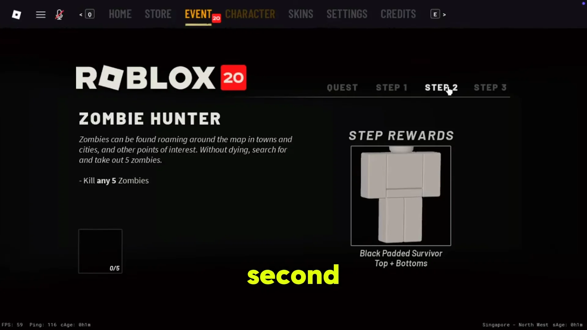 Step 2: Zombie Hunter
