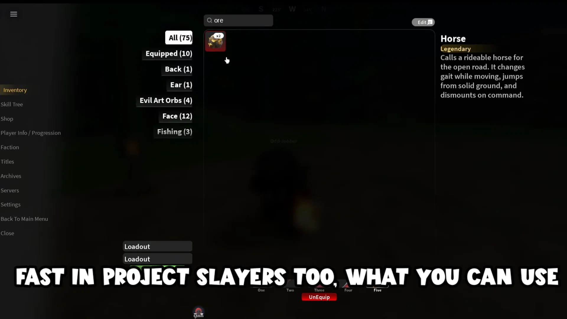 Inventory and Ore Overview