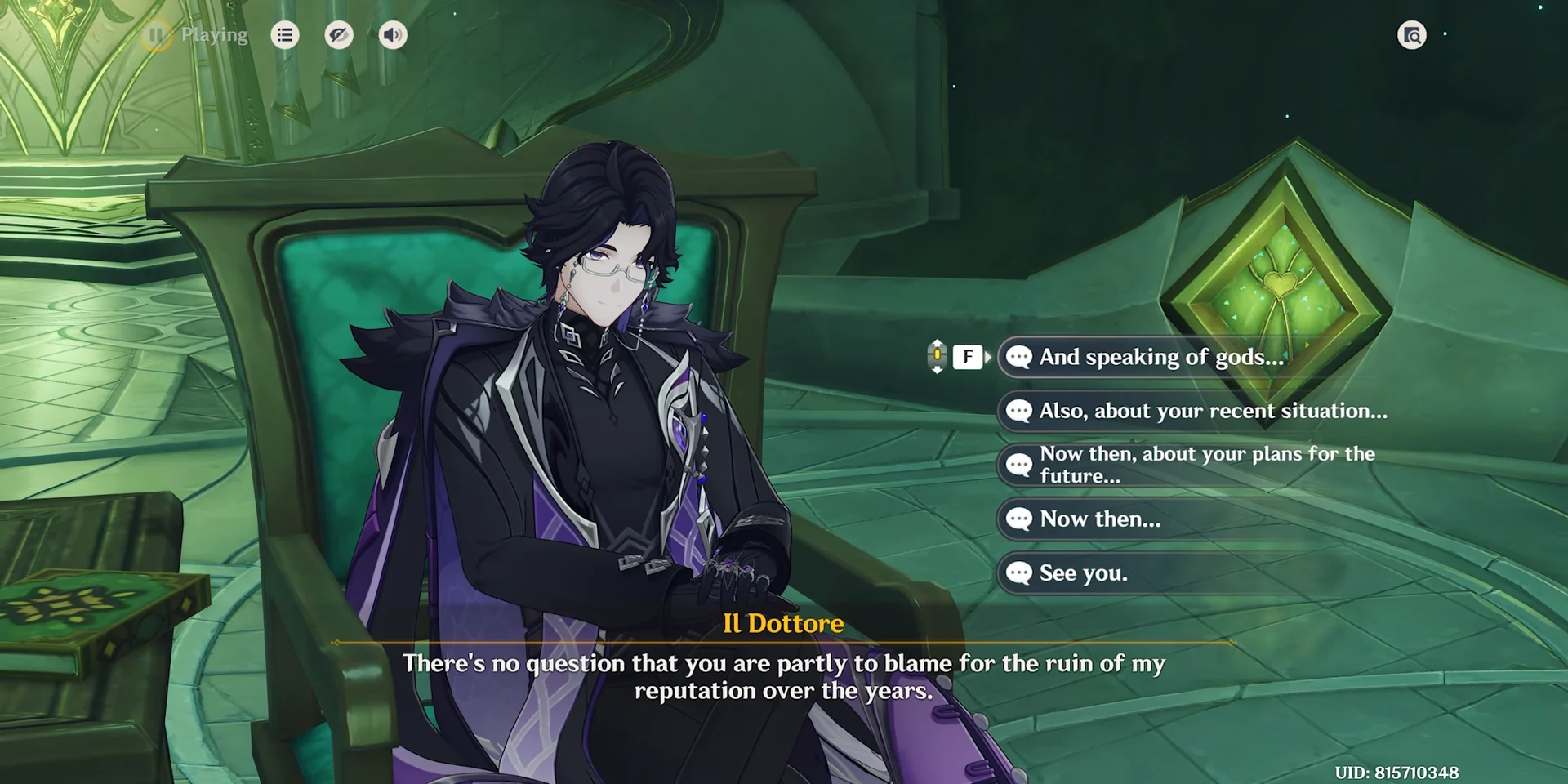 Dialogue Choice: Future Plans