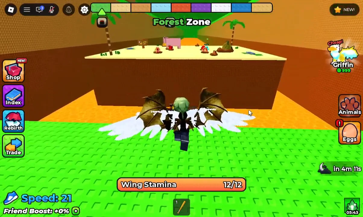 Flying to outer egg zones
