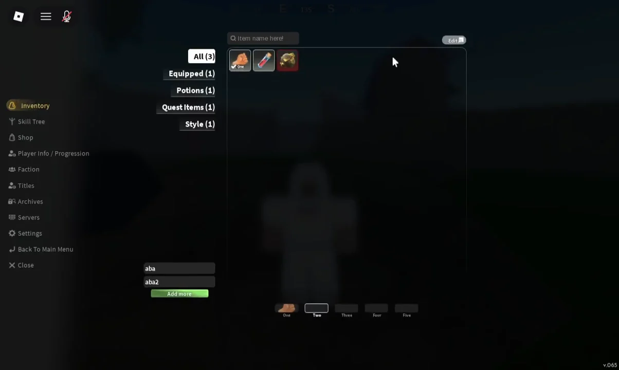 Checking Inventory and Shop