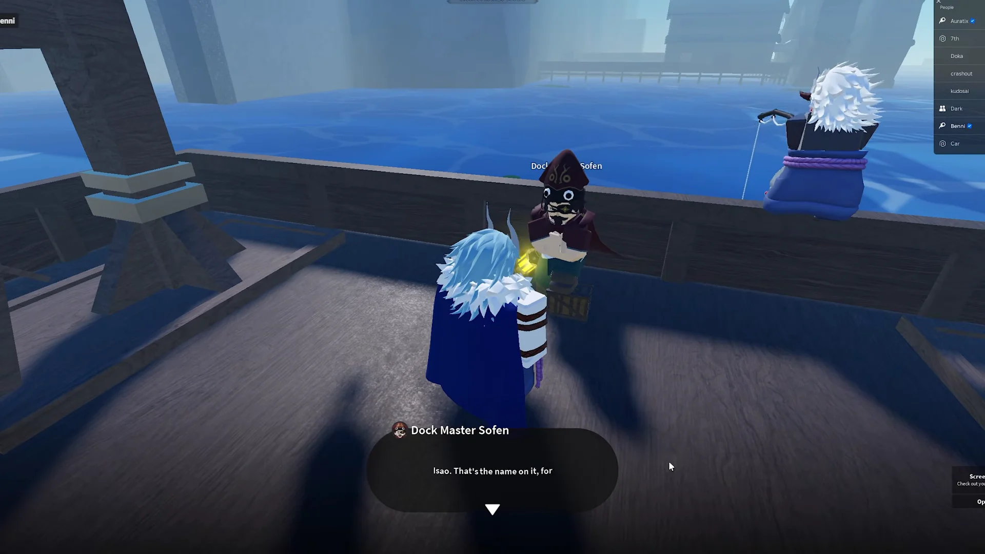 Dock Master Sofen dialogue