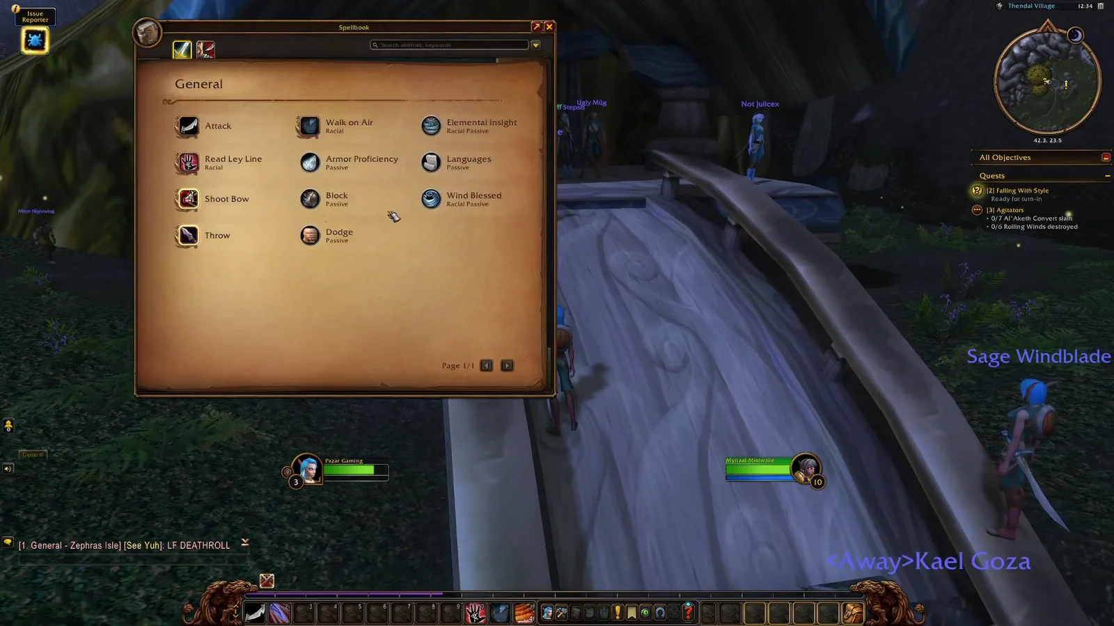 Showing spellbook location