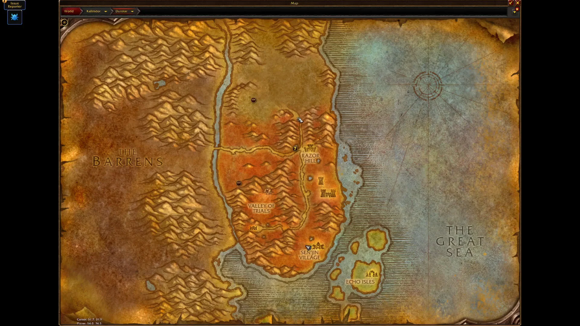 Opening map overview