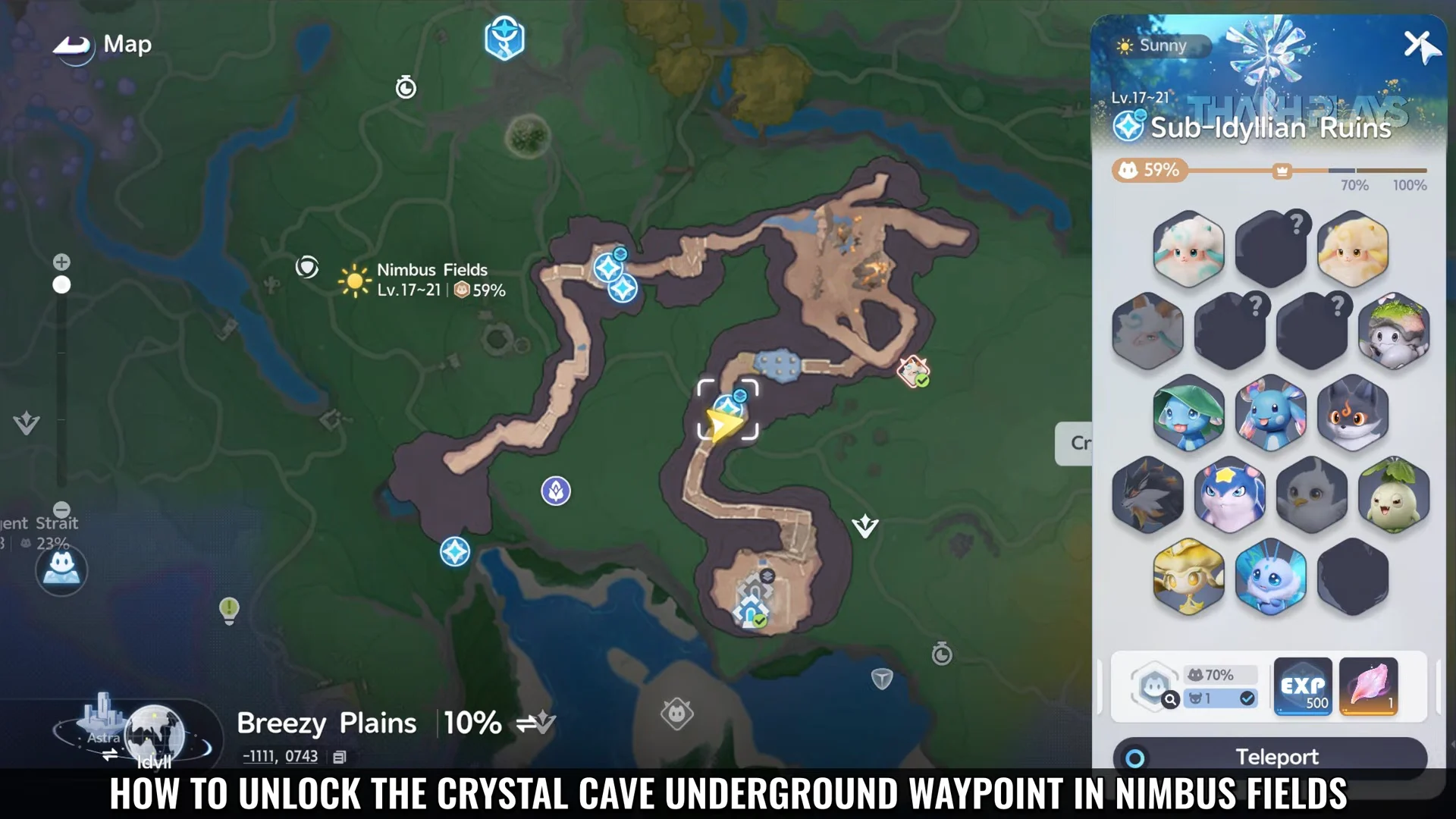 Overview of Waypoints on Map